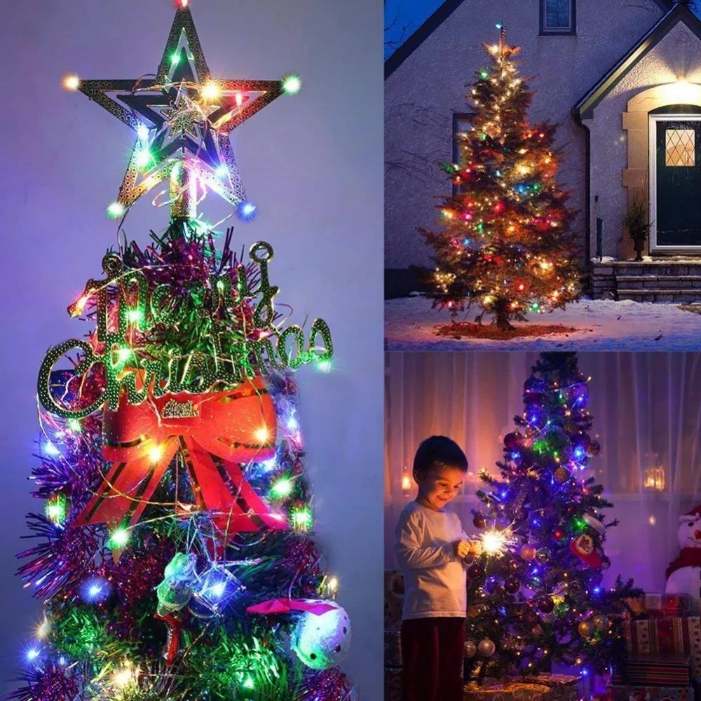2M 20 LEDs Garland LED Silver Wire String Fairy Lights Waterproof Christmas for Wedding Party Xmas Decoration | Освещение