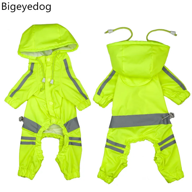 Bigeyedog собачья дождевик Светоотражающая водонепроницаемая одежда для собак Pet