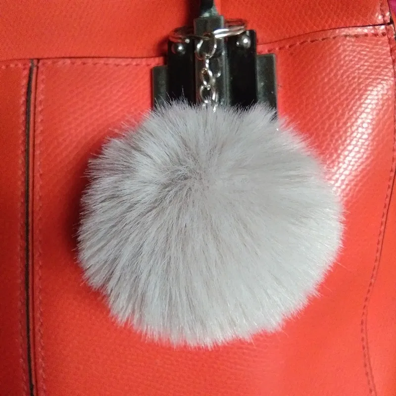 2019Fur мяч брелок с помпонами из искусственного кроличьего меха для животных