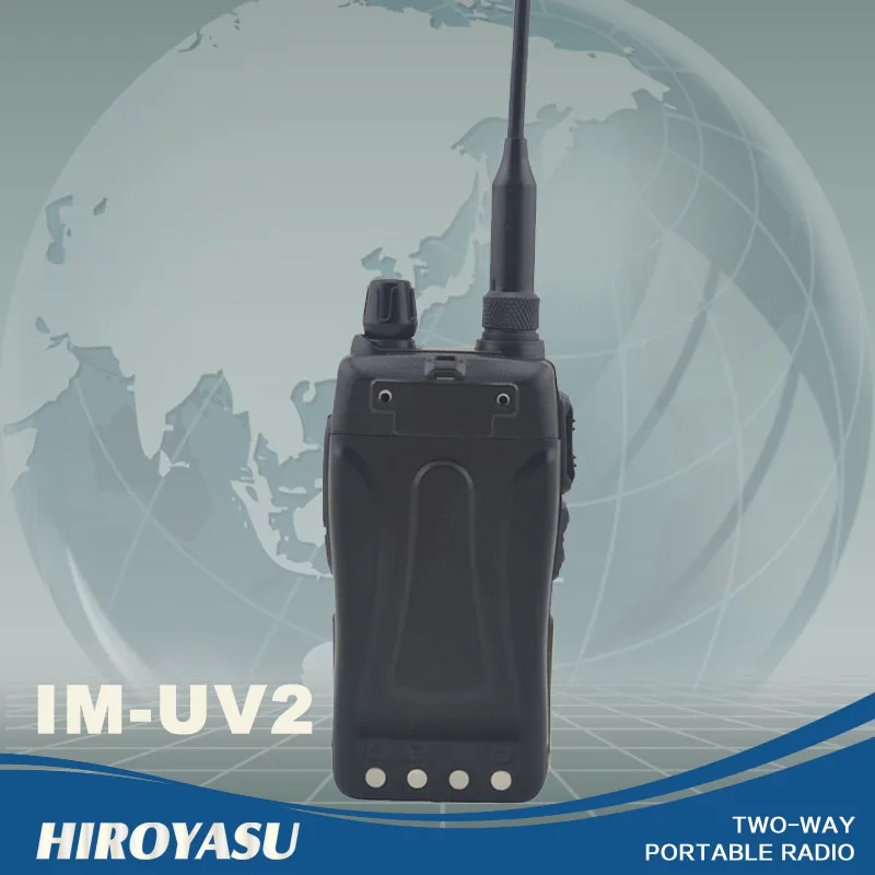 HIROYASU голубой цвет IM-UV2 136-174 МГц и UHF400-480MHz двухдиапазонный 5 Вт/3 Вт 128CH FM 65-108