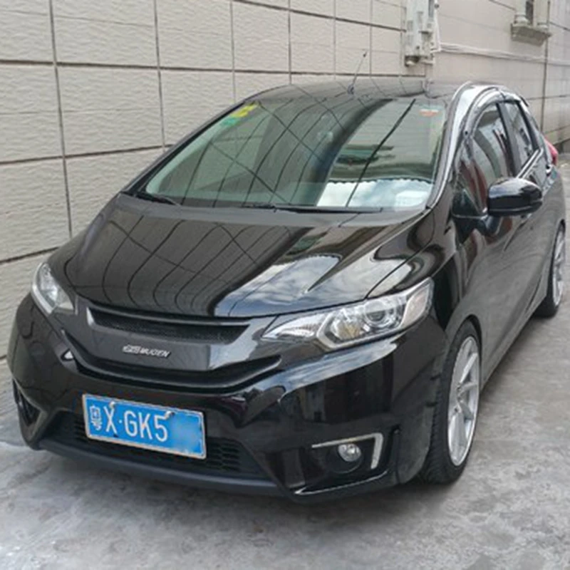 Автомобильный-Стайлинг для Honda Jazz Fit GK5 14-17 углеродное волокно bg-стиль передняя решетка волокна сетки бампер Гриль аксессуары для решетки