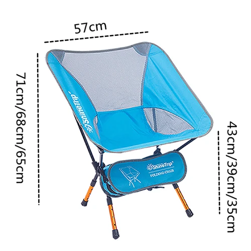 Blue chair VILEAD 4 цвета Регулируемая походная Опора кресла 150 кг портативный 7075 алюминиевый складной Сверхлегкий для пикника, рыбалки, пляжа - Цвет: Blue chair