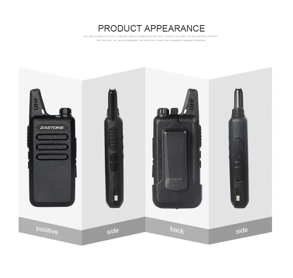Zastone X6 черный UHF 400-470 МГц длинный диапазон радио мини портативный трансивер Ham радио hf трансивер портативная рация