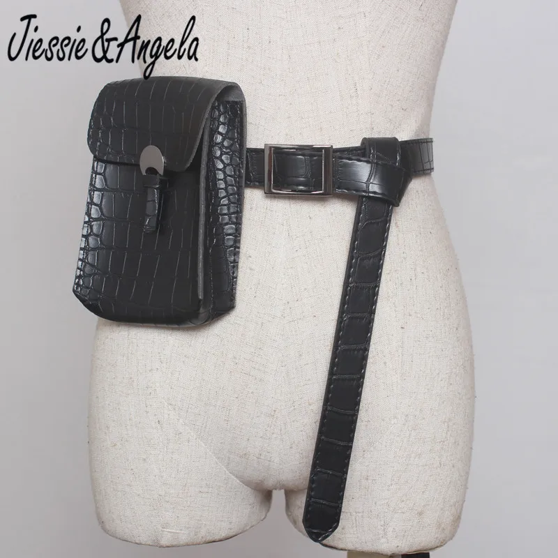 

Женская поясная сумка Jiessie & Angela, модная поясная сумка, забавная сумка для женщин, сумка без рук, длинный поясной кошелек для IPhone
