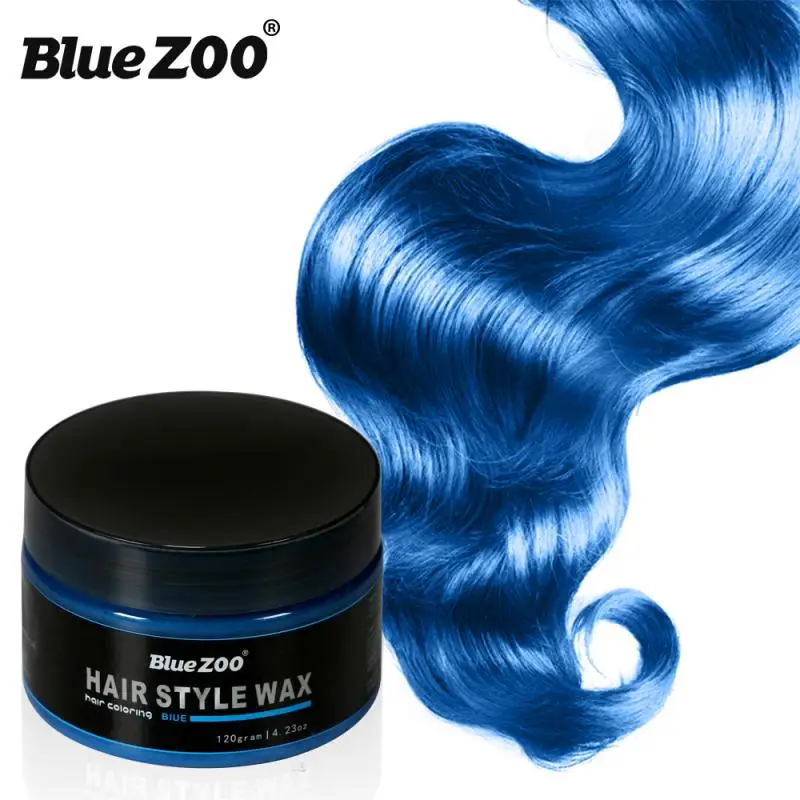 Blue 7 цветов, одноразовая краска для волос, воск, грязевая краска для волос, долговечная, одноразовая, сделай сам, краска для волос, грязевая, бабушка серая краска для волос, воск TSLM2 - Цвет: Blue