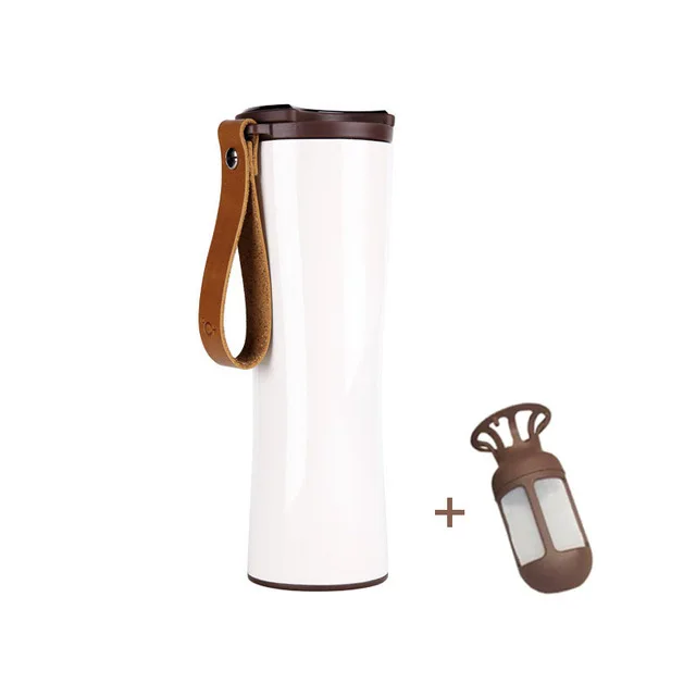 White Xiaomi стакан для кофе Термокружка Moka Smart Cup OLED сенсорный дисплей температуры 430 мл портативная кофейная чашка из нержавеющей стали - Цвет: White