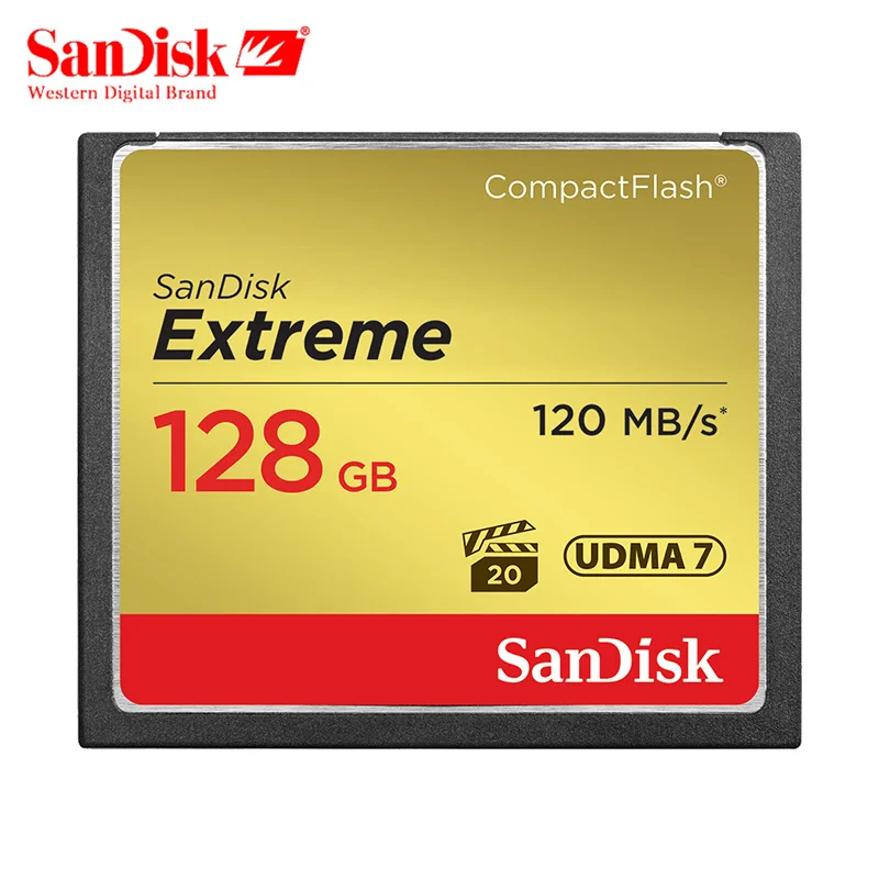 Sandisk Экстрим CF карт объемом памяти 32 Гб или 64 ГБ 128 CompactFlash карты 120 МБ/с. 800X