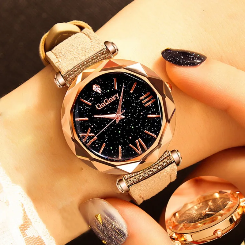 Balight Ladies Roman Scale Belt Star Diamond Watch Fashion PU Strap Mechanical | Наручные часы