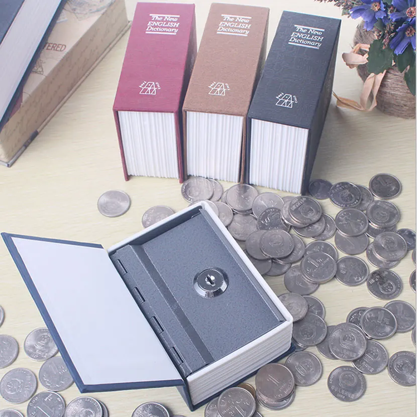 

Steel Safe Box Dictionary Hidden Security Secret Coffer Strongbox Key Lock Safety Box Money Jewelry Storage Case New arrival