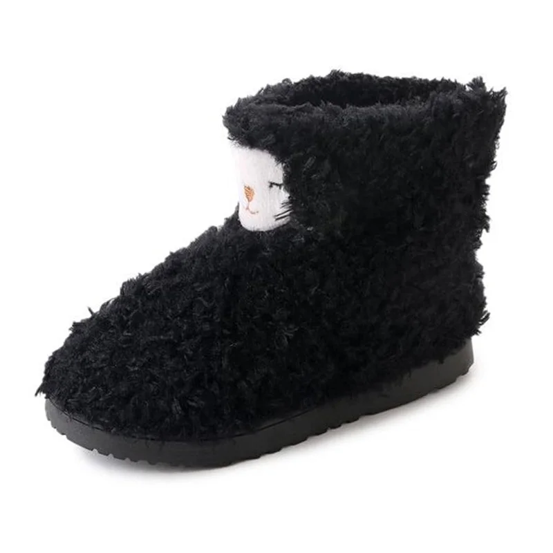 TANGNEST/мультфильм овец узор зимние сапоги женские теплые плюшевые домашняя обувь