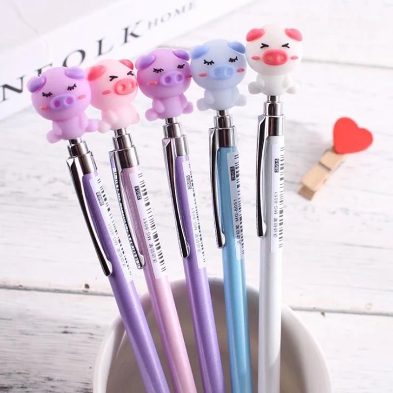 4 шт./компл. Kawaii 0,5/0,7 мм животные Свинья металлические механические карандаши автоматический карандаш письмо подарок Канцтовары офисный школьный принадлежности