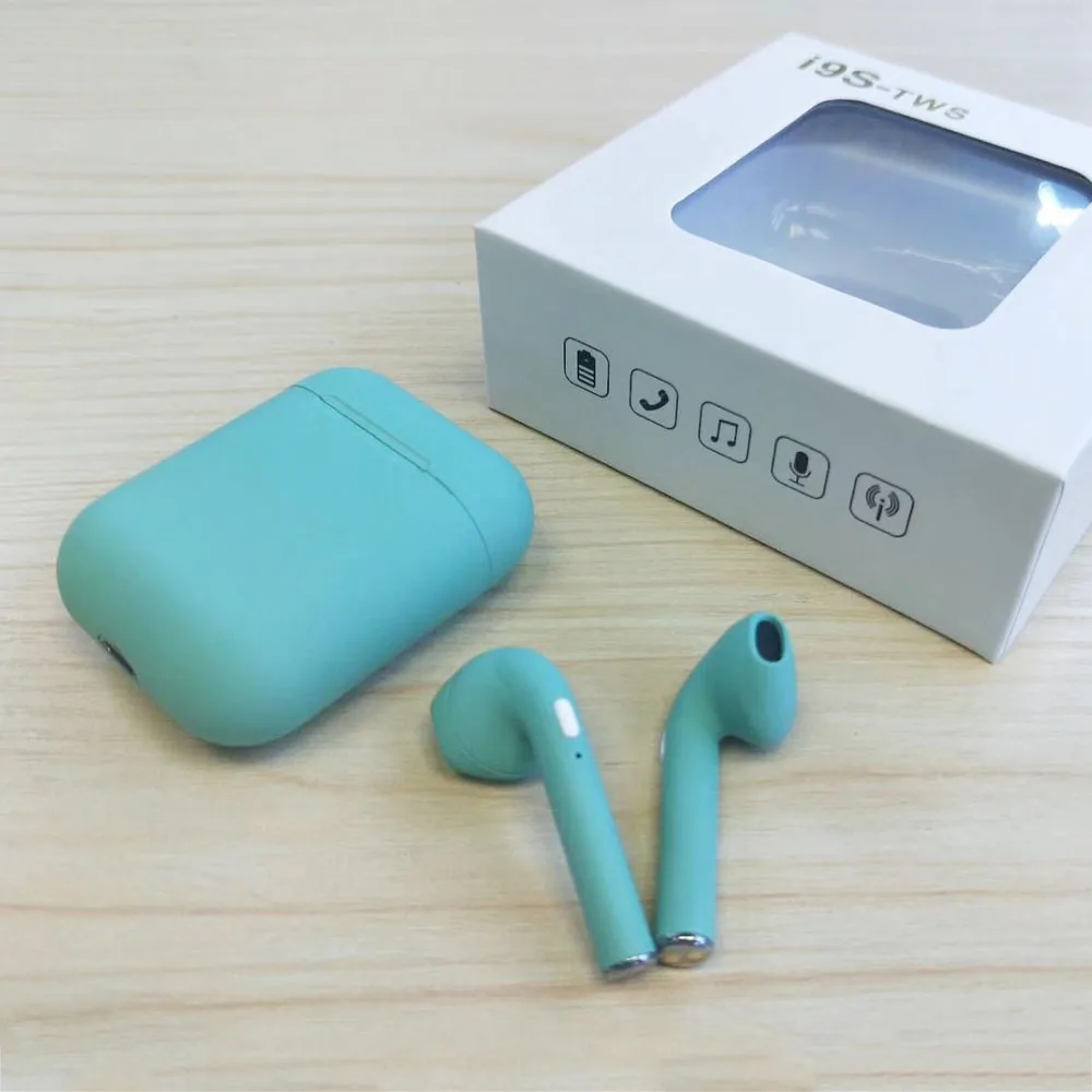 I9S 5.0 A green I9s Tws беспроводные Bluetooth наушники Bluetooth 5,0 гарнитура Bluetooth беспроводная гарнитура стерео спортивные мини Bluetooth наушники - Цвет: I9S 5.0 A green