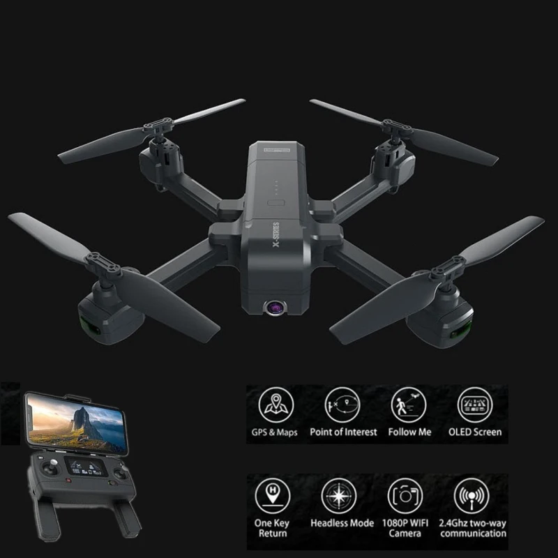 Новинка Профессиональный складной GPS WIFI FPV Радиоуправляемый Дрон 800 м 1080P Wifi