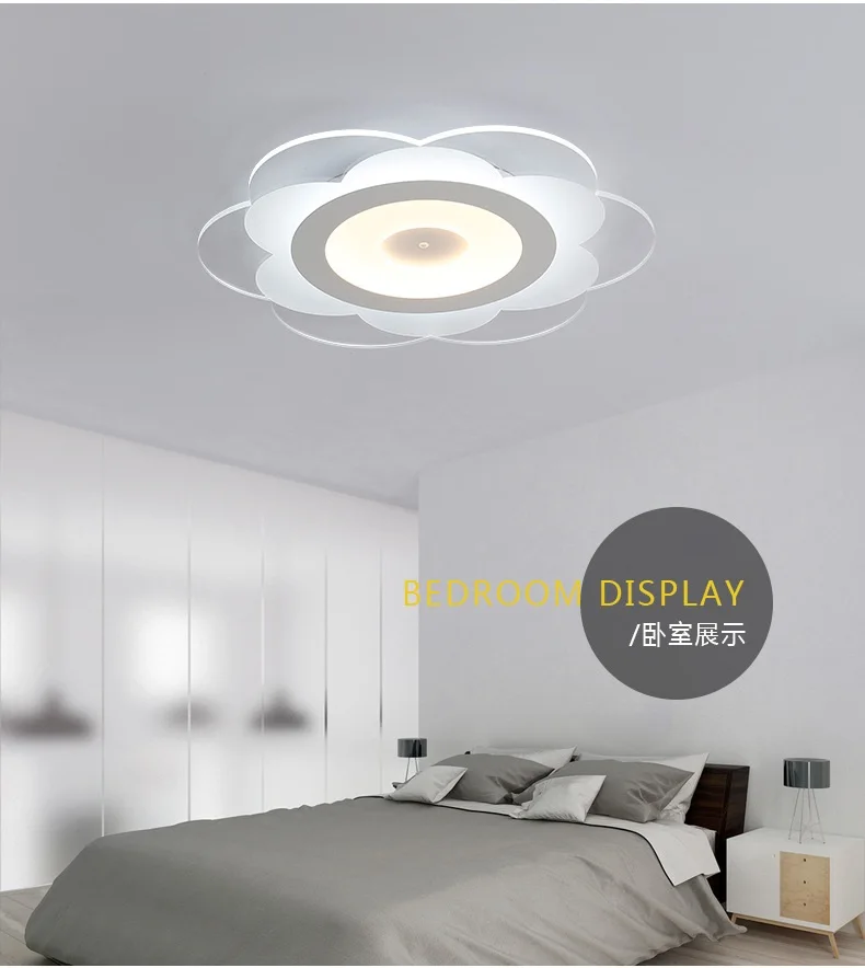 Тонкий Подсолнух акриловые светодиодные потолочные лампы теплое освещение для