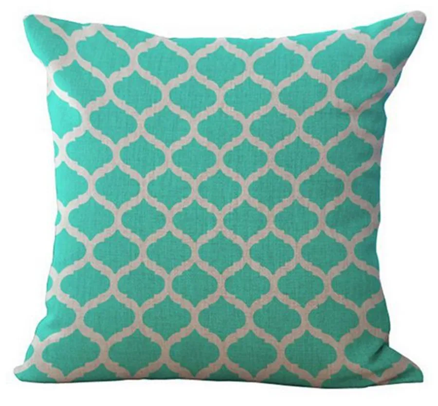 Декоративный чехол для диванной подушки с геометрическим рисунком декоративный