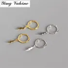 Женские серьги-гвоздики ying Vahine, украшение из стерлингового серебра 925 пробы, подвеска с молнией