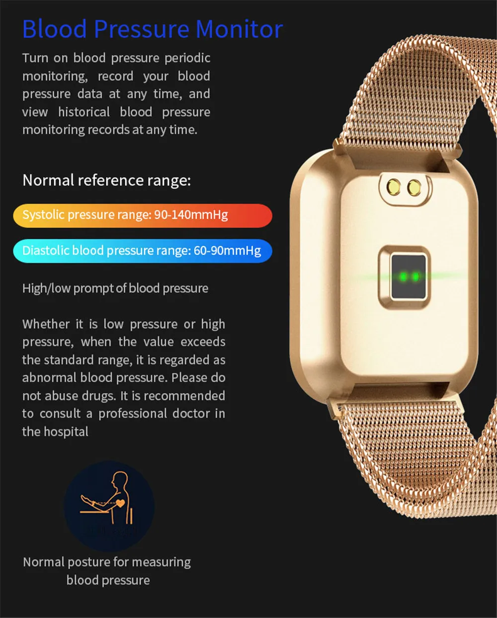 CD16 Смарт часы для мужчин IP67 Водонепроницаемый Smartwatch кровяное давление монитор сердечного ритма фитнес трекер здоровья браслет Wriswatch