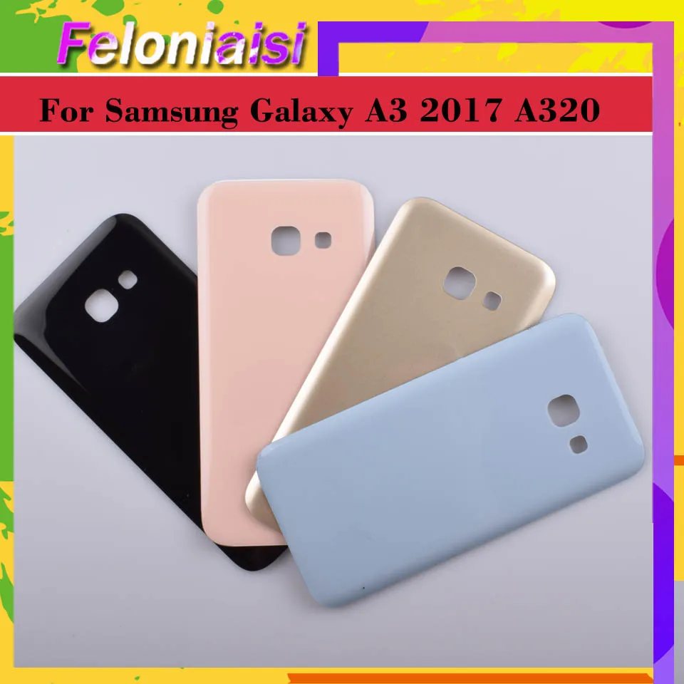 10 шт./лот для Samsung Galaxy A3 2017 a320 A320F SM-A320F корпус батарея Дверь задняя Задняя