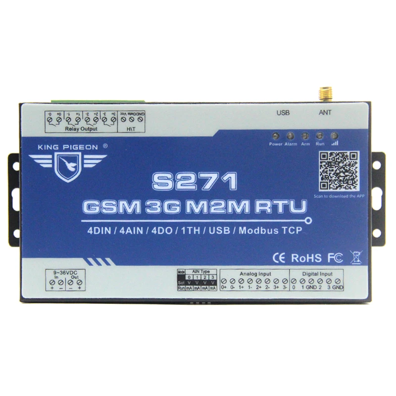 Контроллер управления SMS сигнализацией 3G M2M RTU беспроводной пульт ввода/вывода