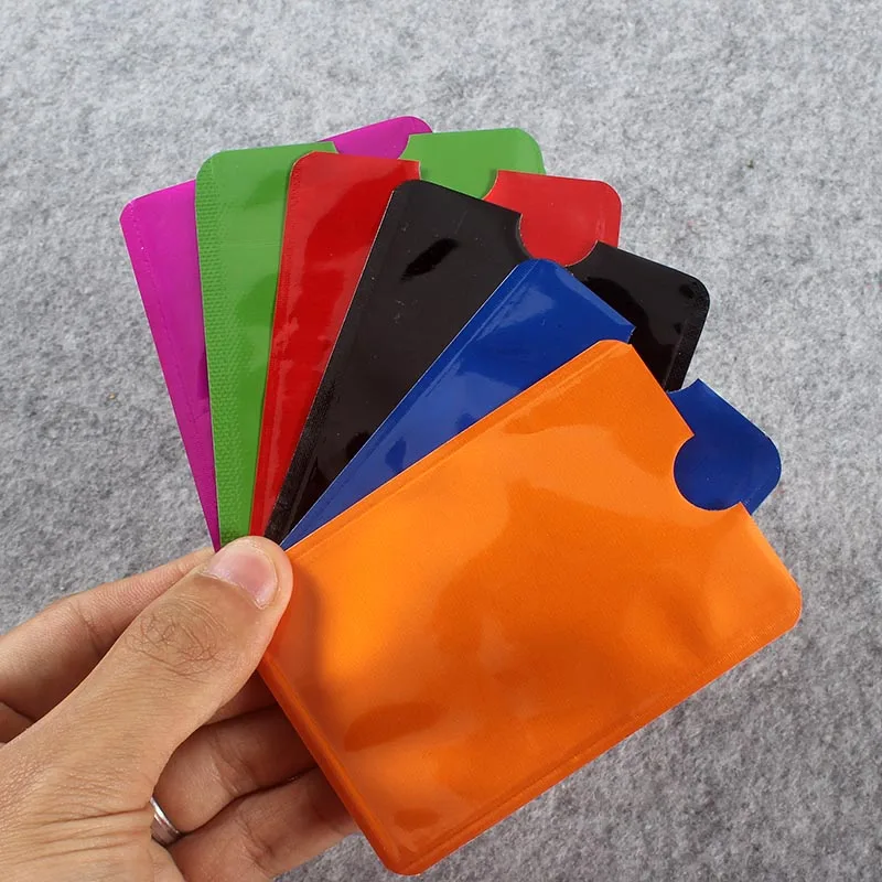 6 шт. разноцветный защитный чехол кошелек с Rfid защитой|Держатели для карт и