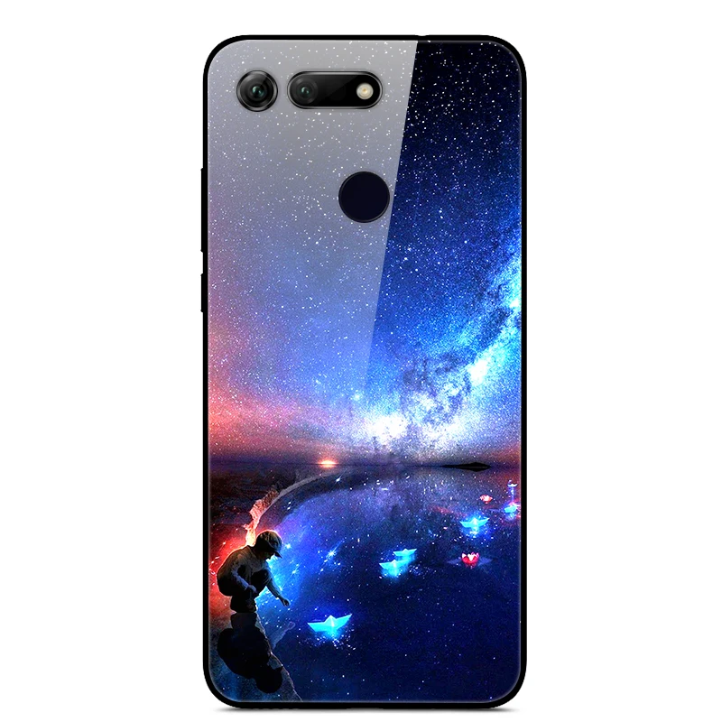 Чехол для Huawei Honor View 20 V20 чехол с рисунком жесткая задняя крышка из закаленного