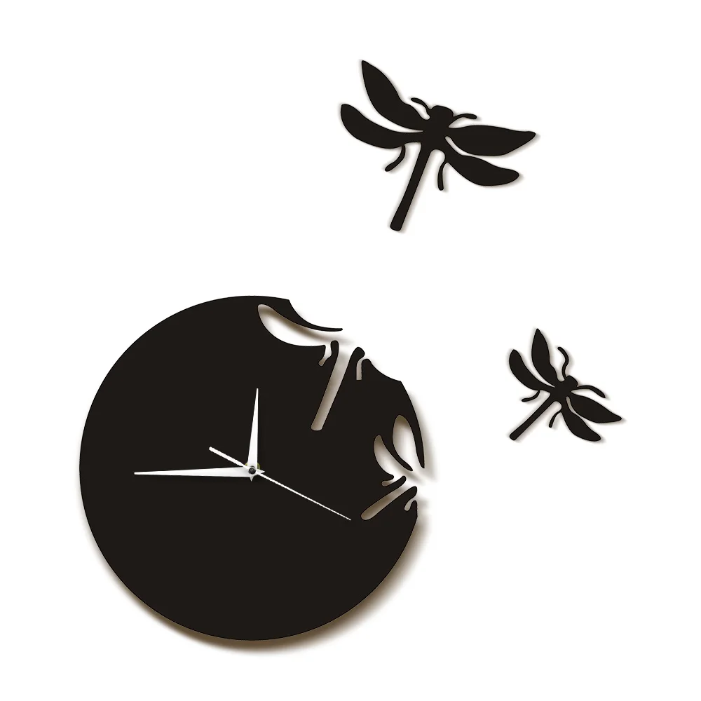 

Dragonflies Wall Clock Abstract Animals 3D Dragonflies Hanging Wall Art Dragonflies Flew Away Nature Home Decor Bridesmaid Gift