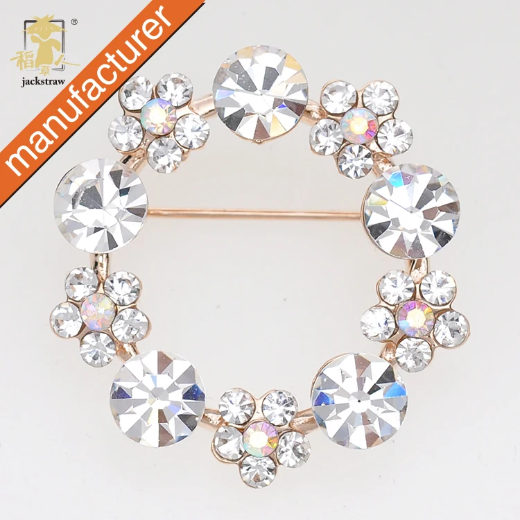 Free Shipping Wedding Decoration jewelry shiny rhinestone flower scarf pins women gift round brooches costume corsage | Украшения и
