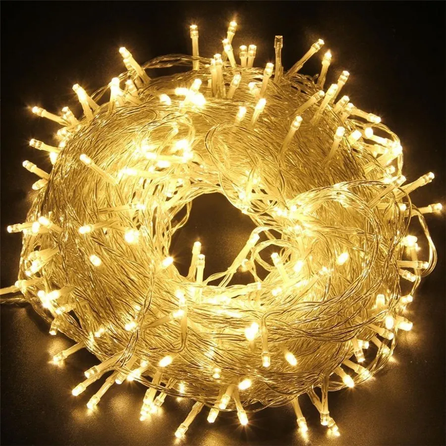 50M/400 100M/600 LED Fairy LED String Light Outdoor Waterproof AC220V Holiday String Garland For Xmas Christmas Wedding Party