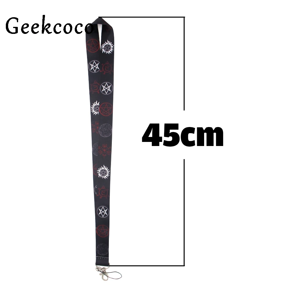 

Supernatural SPN Rune keychain Accessories Safety Breakaway Mobile Phone ID Badge Holder keys Straps Neck lanyard Camera J0261