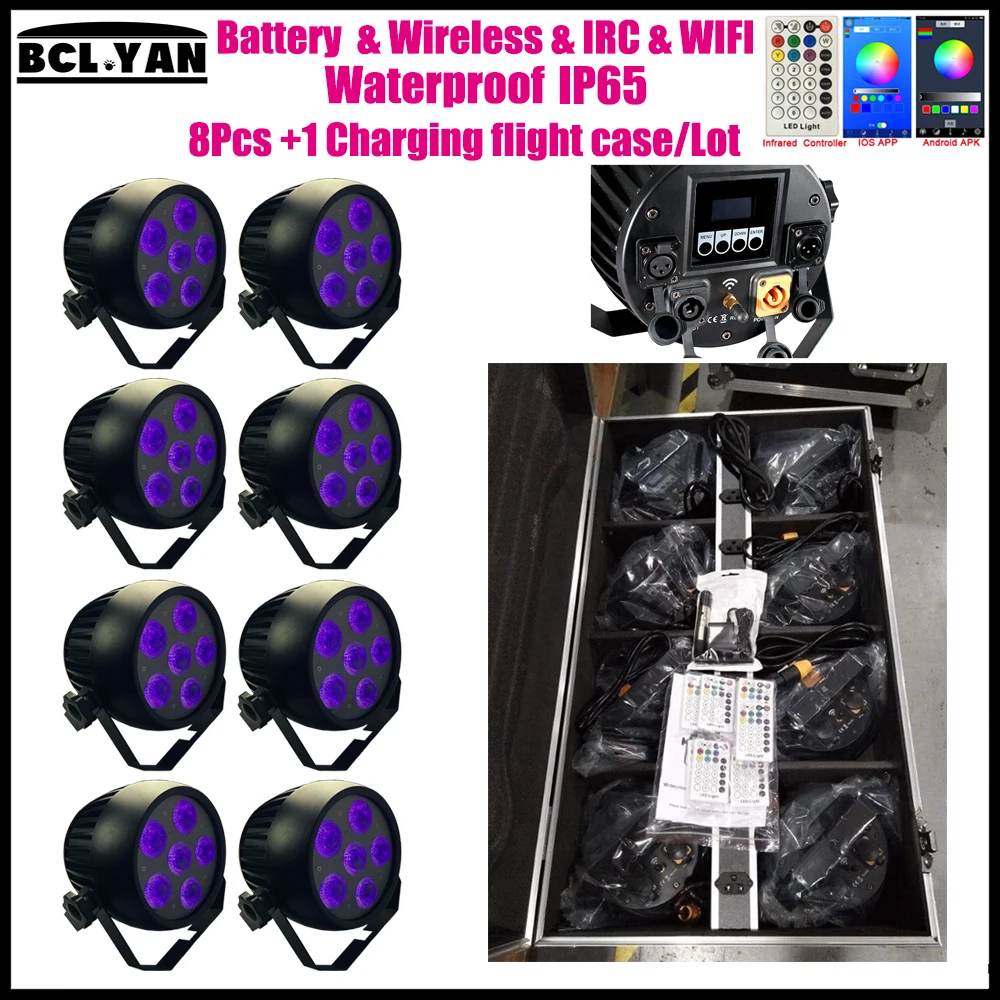 8xlot DHLFreeshipping led наружная подсветка DJ uplighting IP65 водонепроницаемая светодиодная