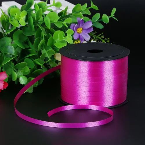 fuchsia Новинка, 1 рулон, 5 мм х 100 ярдов, фольга, воздушный шар, лента, сделай сам, свадебные подарки, упаковочная лента, веревка, воздушные шары, струны для украшения, вечерние - Цвет: fuchsia