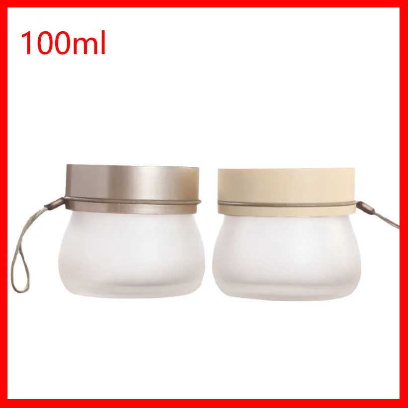 Прозрачная/прозрачная матовая стеклянная банка для крема 100 г мл контейнер