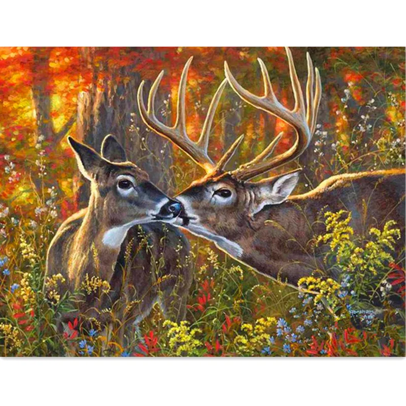 Animals 5D Diy Diamond Painting Fox Deer Horse Cow Dog Full Drill Embroidery Mosaic Needlework Patterns Kits | Дом и сад