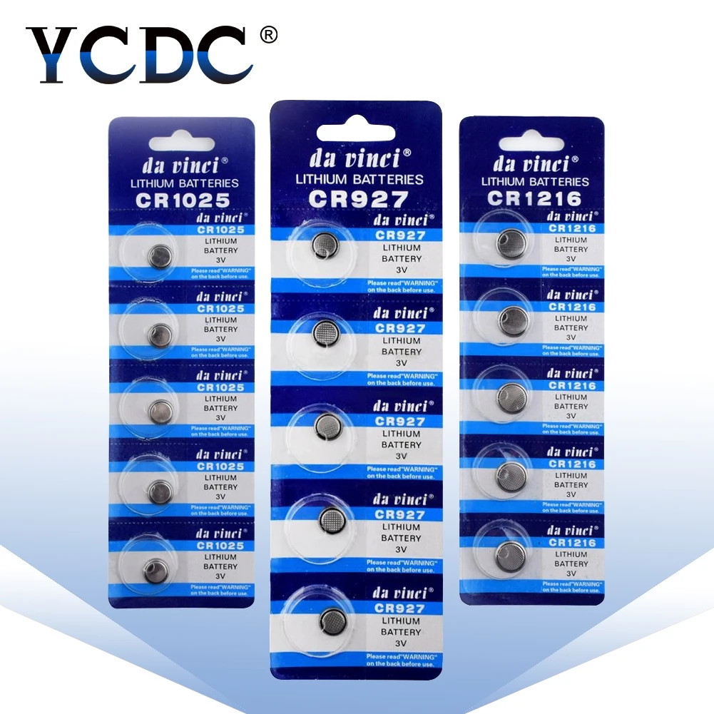 

YCDC Watch Battery 5pcs Button Coin Cell CR2032 CR 2032 batterie CR1632 CR1620 CR1625 CR2018 CR2025 1632 3v lithium lasting