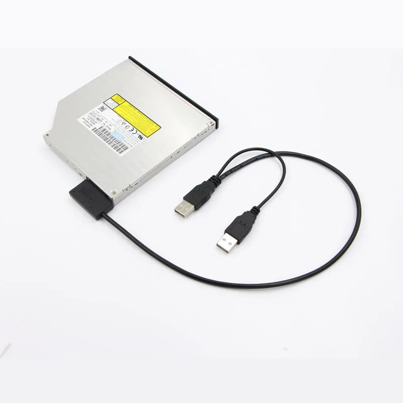 Новый тонкий SATA кабель USB 2 0 до 7 + 6 внешняя мощность для ноутбука мини CD ROM адаптер