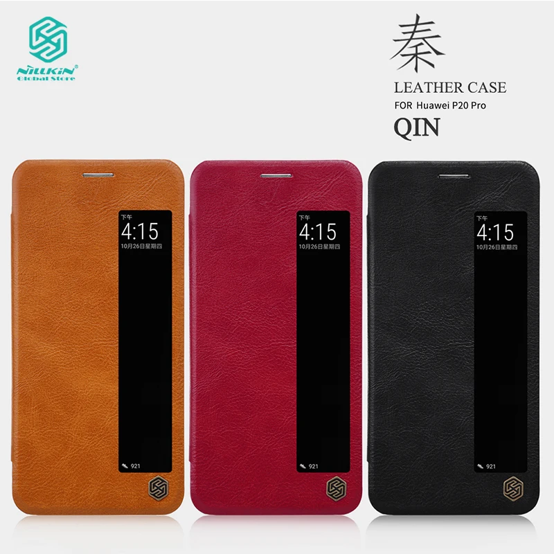 Nillkin чехол для Huawei p20 Pro Leather Чехлы и сумки телефона Qin Series натуральная Роскошный