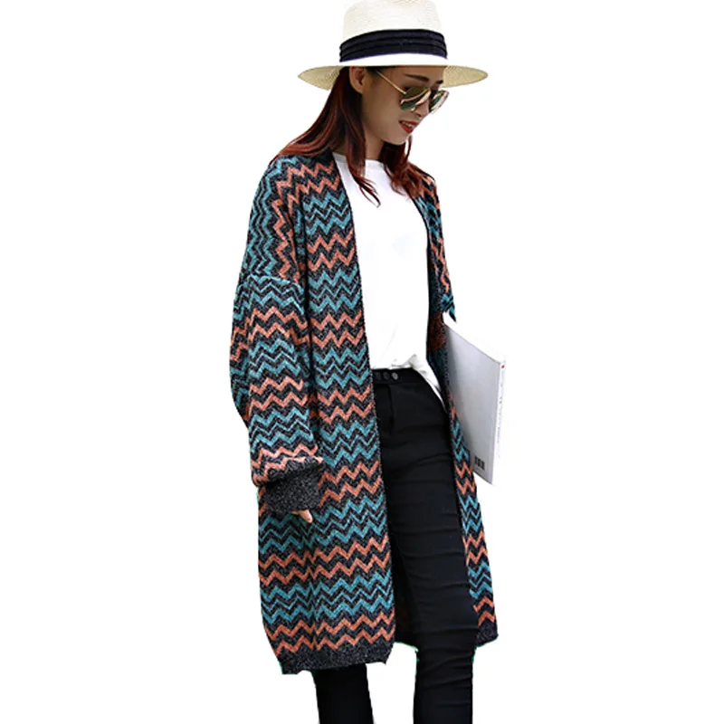 Для женщин кардиган осень 2017 г. Зимняя шерстяная одежда Англия Стиль волна Дизайн