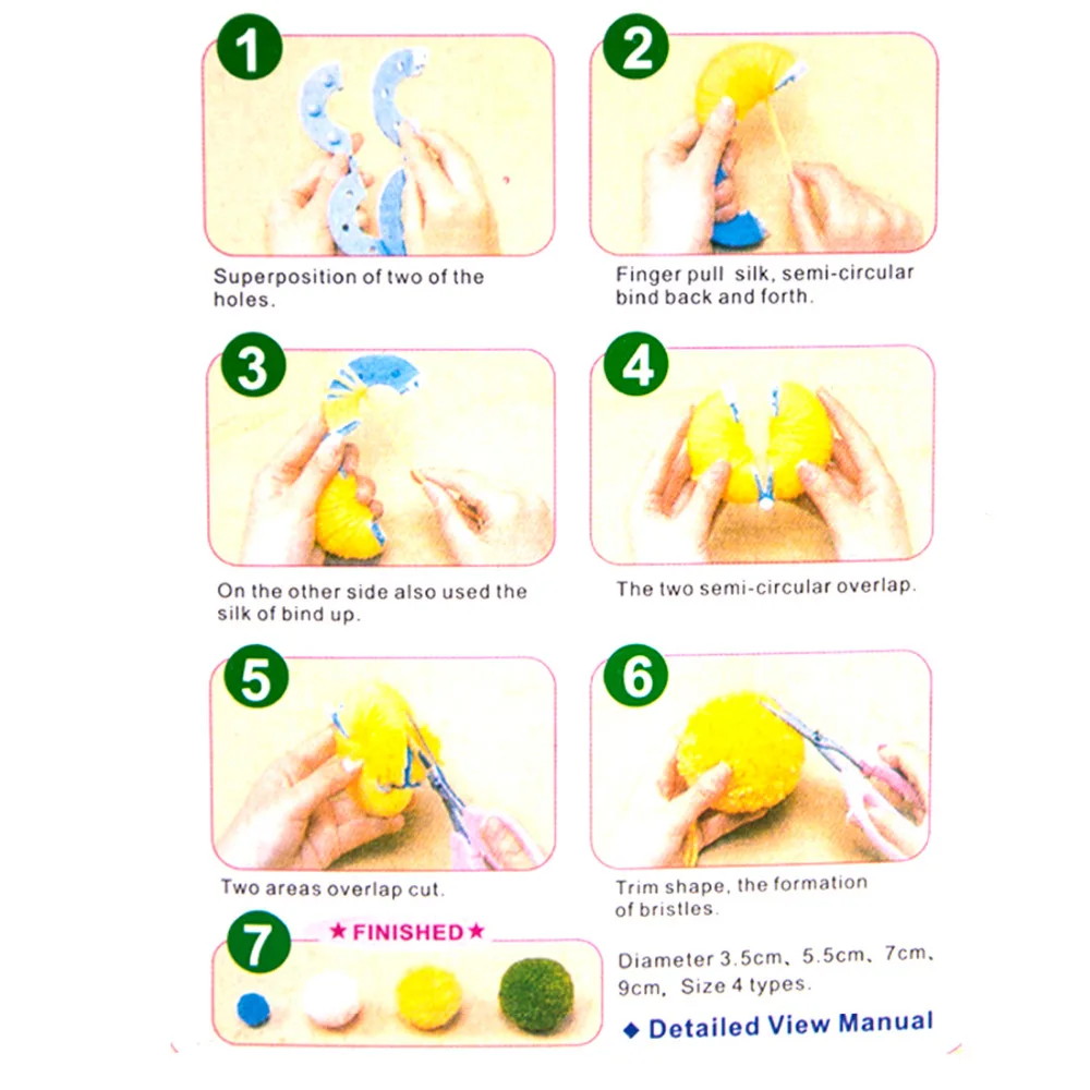 Набор инструментов для шитья 8 шт. 4 размера набор вязания игла Крафт шерсть|pom pom
