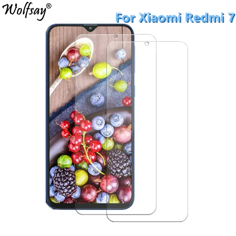 

Защитная пленка для экрана Xiaomi Redmi 7, закаленное стекло 9H, 2 шт.