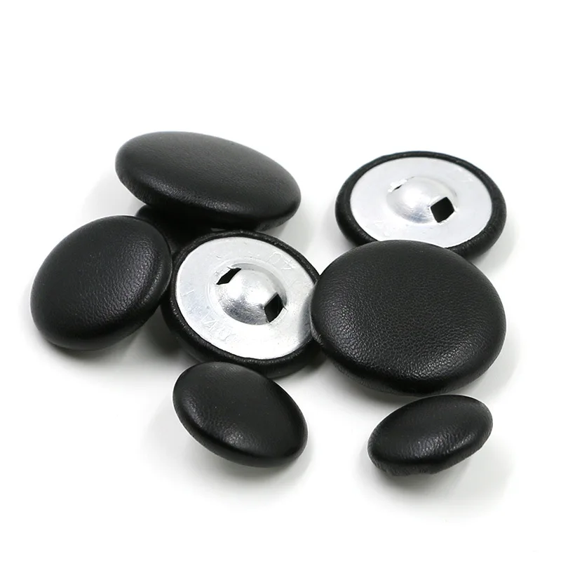 

Leather Bag Buttons DIY Sewing Clothing Accessories High-grade Windbreaker Coat Sofa Soft Button 100 pcs 15/18/20/22/25/28/32 mm