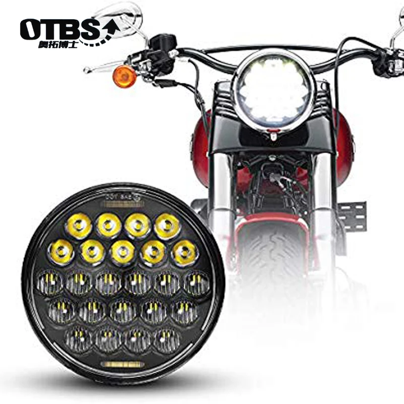 5,7" светодиодные фары 5 3/4 дюймов проектор мото фары для harley sportster Dyna, Softail, супер Glide мотоцикл фары DRL