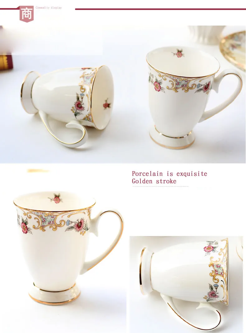 Европейский стиль, кофейная кружка с ложкой, костяная фарфоровая чашка для молока, чашка для питья кофе, чая, подарок