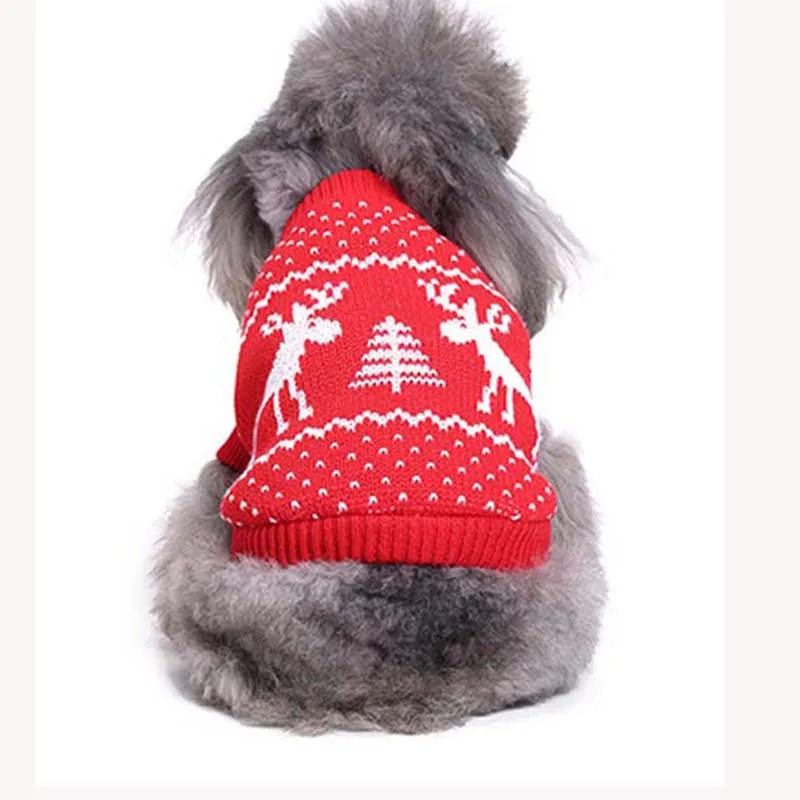 Merry Christmas Red Elk Decoration Puppy Pet Dog Vest Sweater Clothes Home Party Great Autumn Winter Coat 20A |