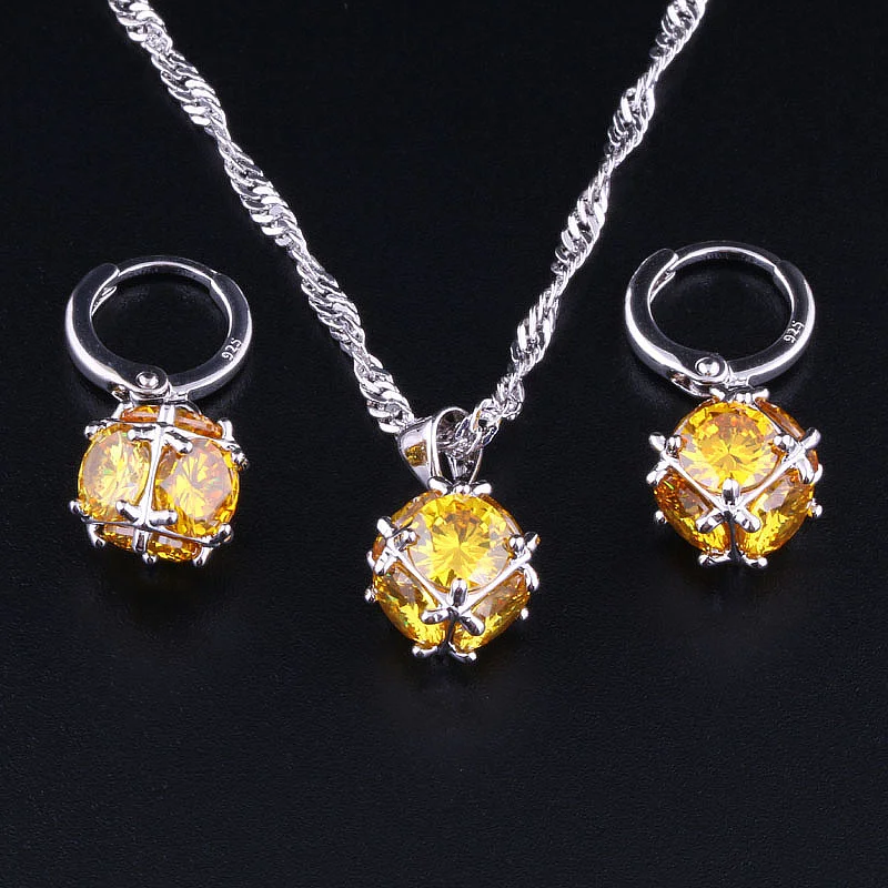 Женский ювелирный комплект из колье серёг и браслета с фианитом|jewelry sets|4pcs jewelry