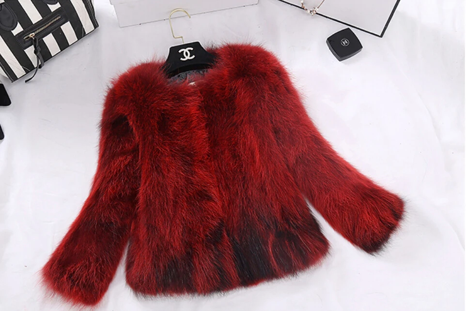 Роскошная куртка из натурального Лисьего меха женская модная на заказ большого