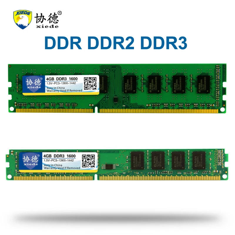 Модуль ОЗУ для настольного компьютера Xiede DDR 1 2 3 DDR1 DDR2 DDR3 512 МБ Гб 4 ГБ 8 16 PC2 PC3 1600 МГц
