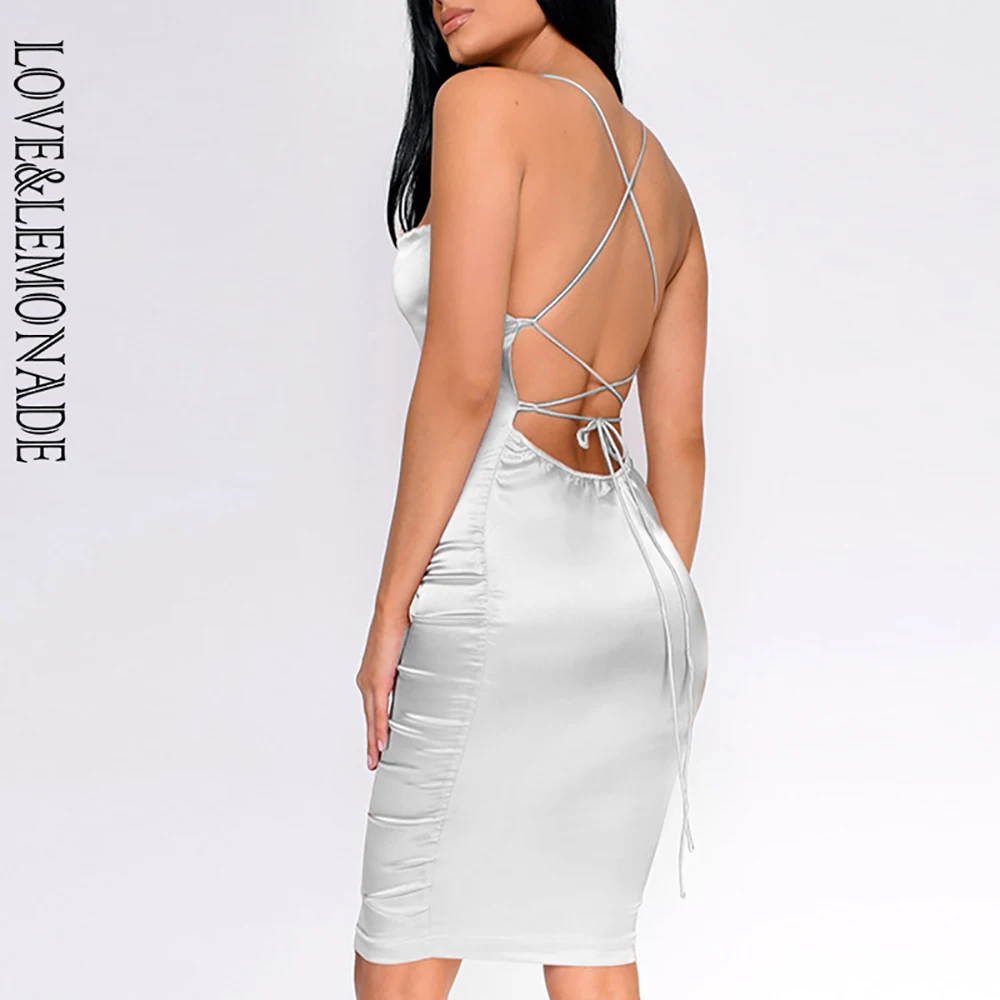 Женское блестящее платье LOVE &amp LEMONADE серое мини-платье из искусственного шелка с