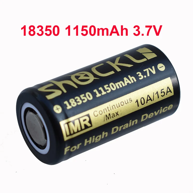 2 шт./лот батарея Shockli I8350 литиевая 1150 мАч 3 7 В аккумуляторная IMR 10A для фонариков