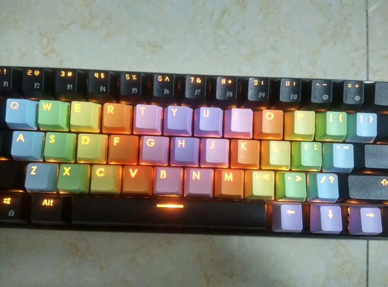 37 клавиш PBT keycap топ печать с подсветкой OEM для механической клавиатуры Вишневый