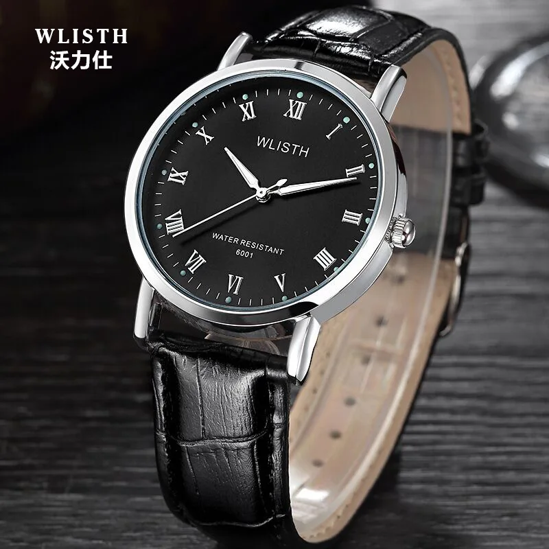 WLISTH бренд мужские часы Простой ультра тонкий ремень корейской версии световой
